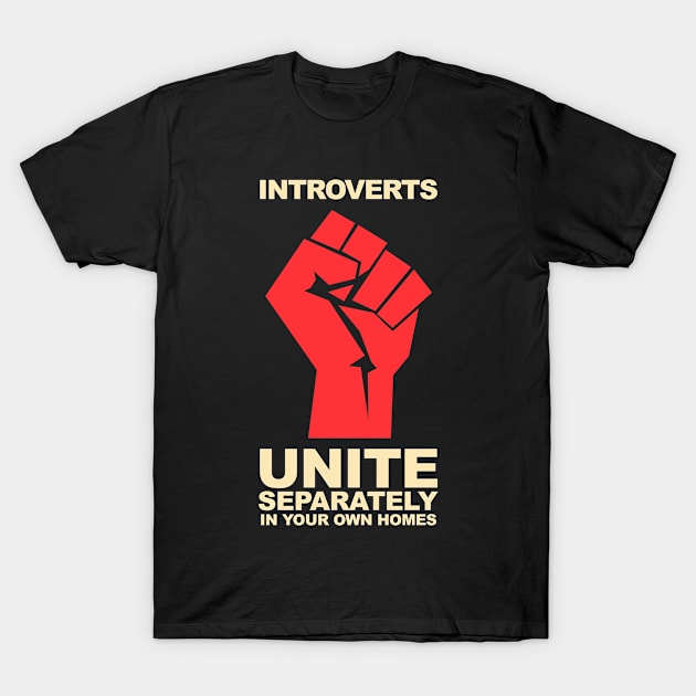 INTROVERTS UNITE!  Separately... T-Shirt by boxsmasher